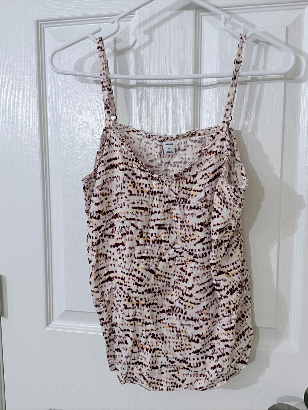 Old Navy Ivory Spotted Print Camisole